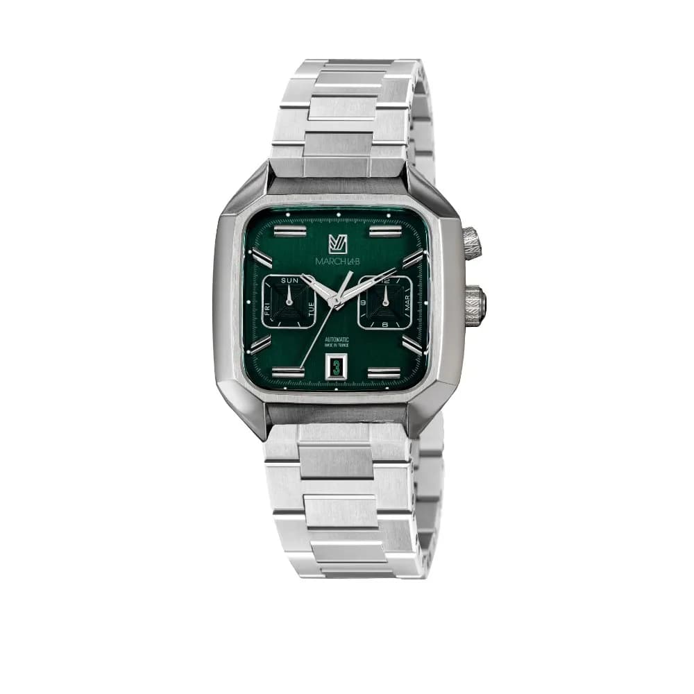 March LA.B Montre AM2 CALENDAR Automatique Grall - Acier 3 maillons
