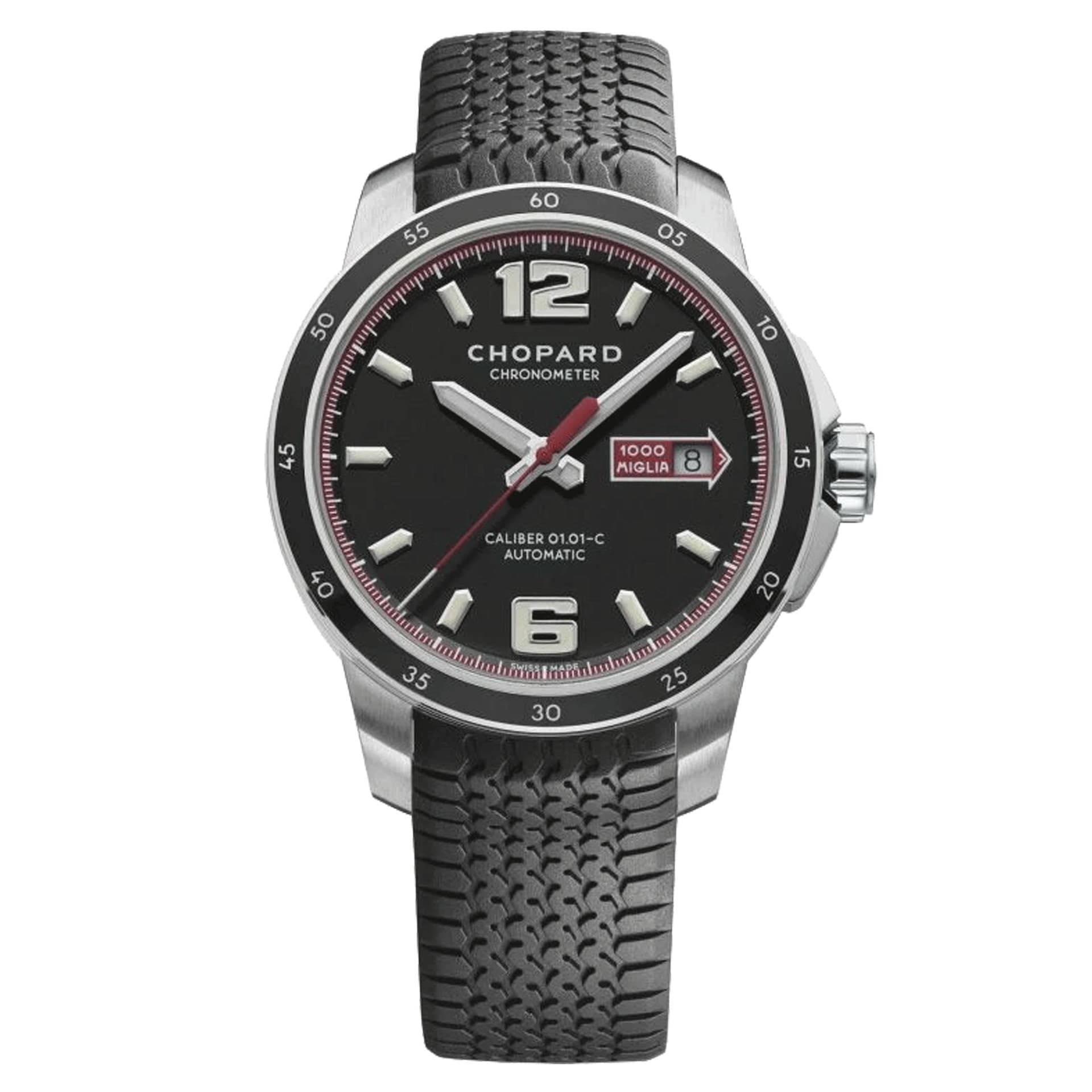 Chopard Montre Chopard Mille Miglia GTS automatique cadran noir bracelet caoutchouc noir 43 mm
