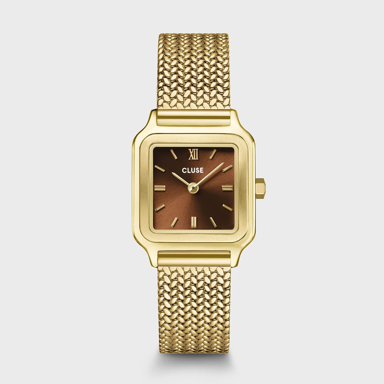 Cluse Gracieuse Petite Watch Mesh, Brown, Gold Colour