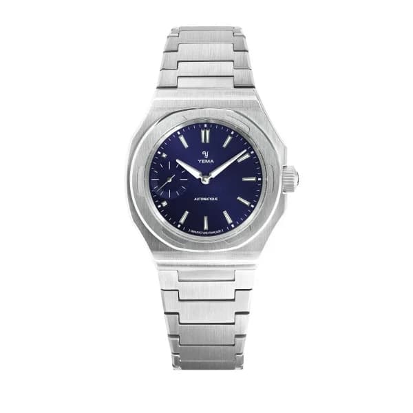 Yema Montre Yema Wristmaster Slim Small Seconds CMM.29 Cadran Bleu Bracelet Acier