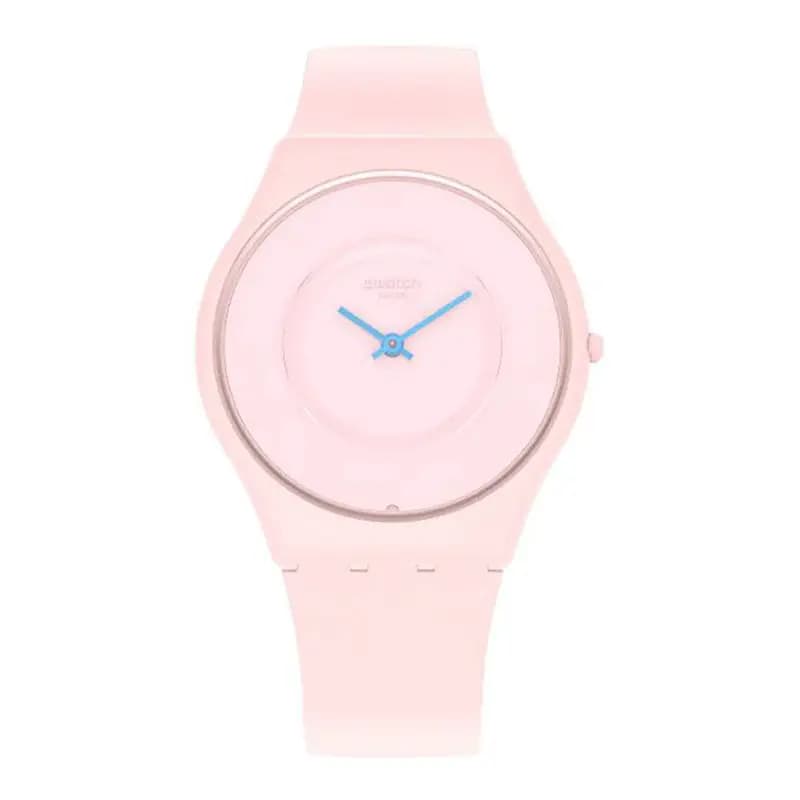 Swatch Caricia Rosa — biocéramique rose
