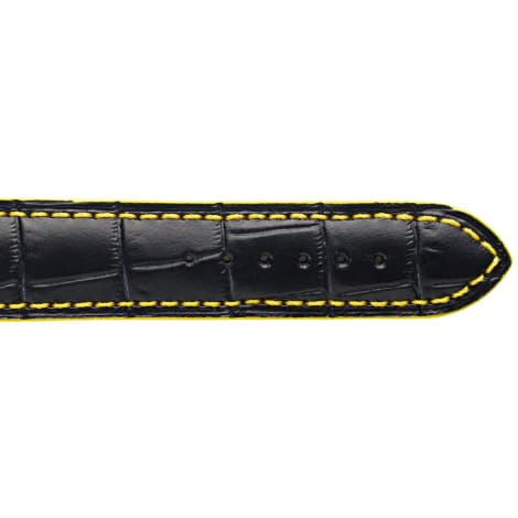 Bracelet Montre veau façon croco fil jaune Erina - 13605.1-13