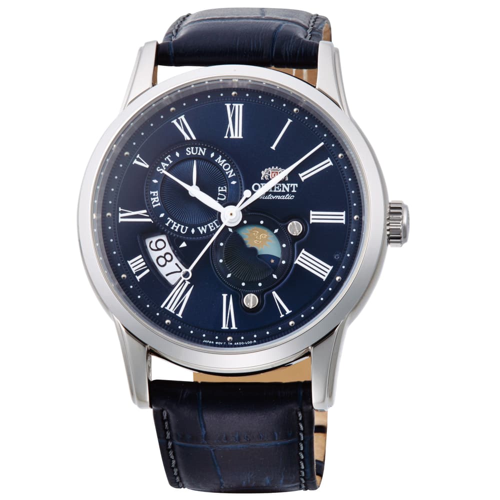 Orient Montre automatique Homme Sun & moon Bleu foncé