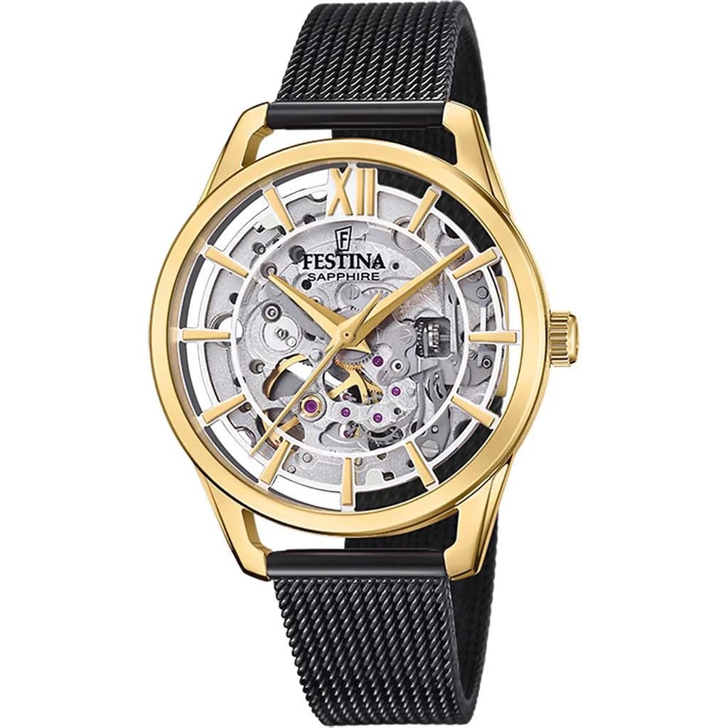 Festina Montre Femme FESTINA AUTOMATIC en Acier Noir