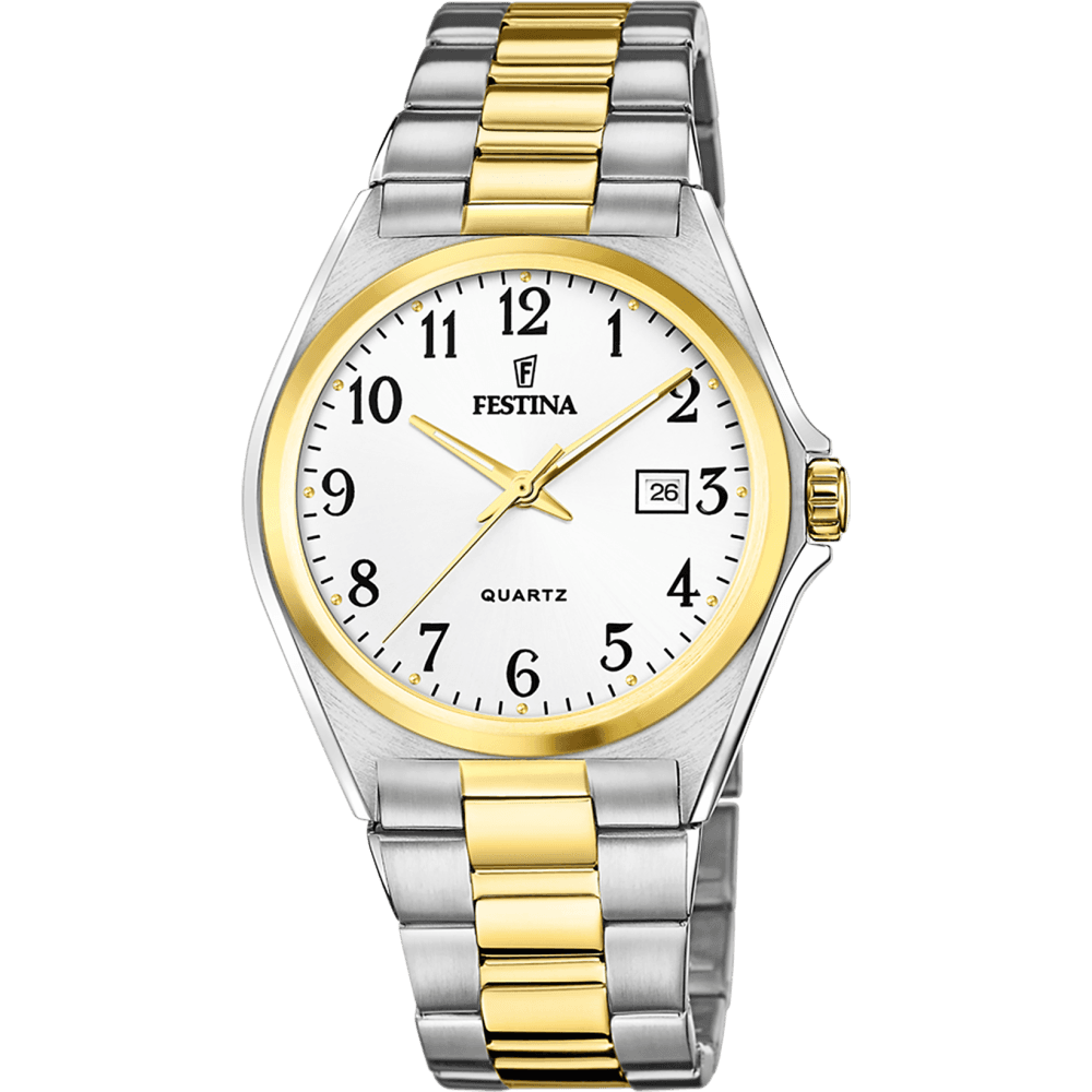 Festina Montre Festina en Acier Argenté et Doré
