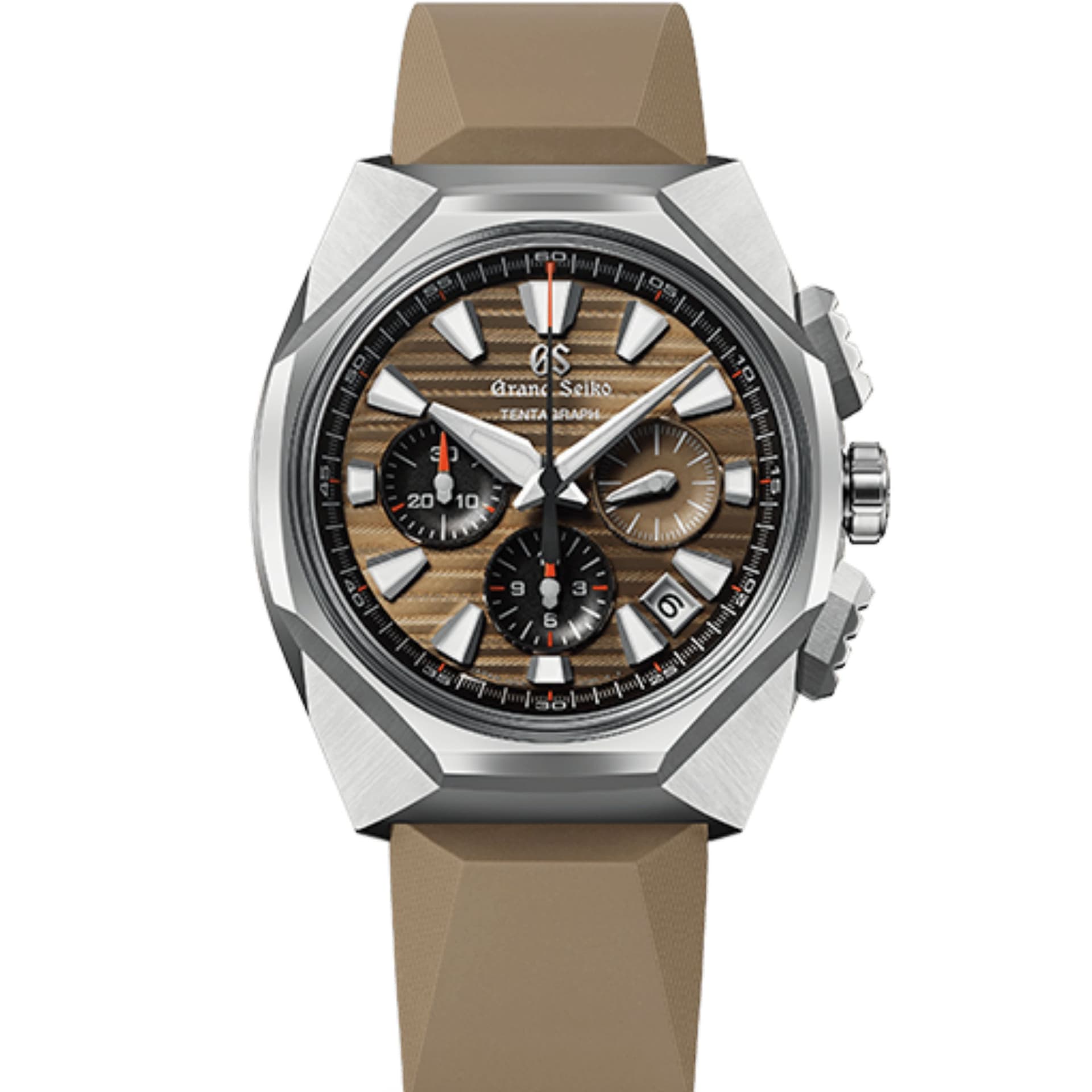 Grand Seiko Montre Grand Seiko Sport Tokyo Lion Tentagraph automatique cadran marron bracelet caoutchouc 43 mm