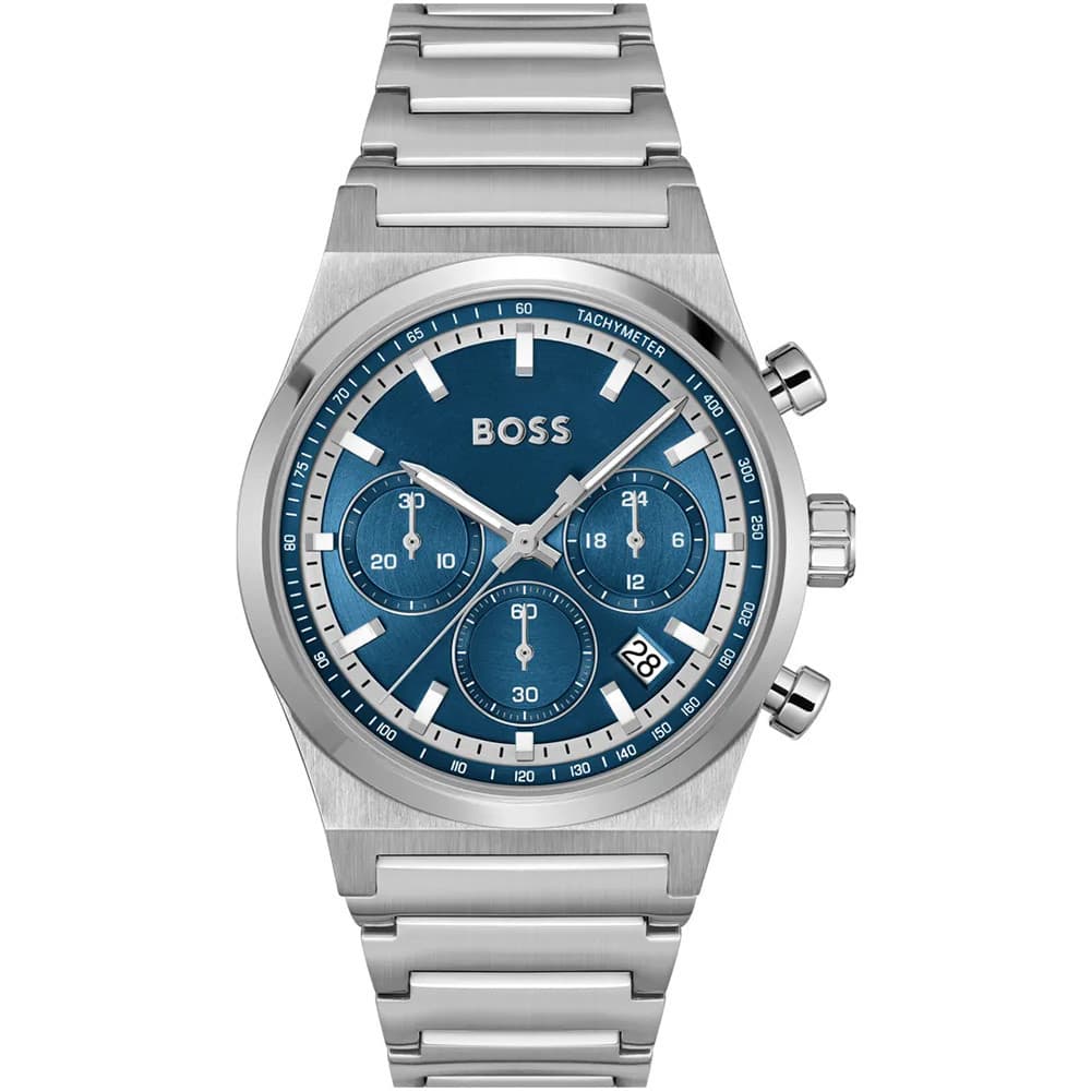 Hugo Boss Montre Boss Collection Candor Chrono en Acier Argenté