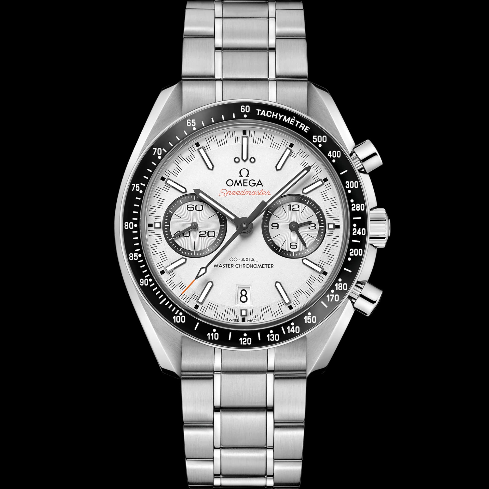 Omega Speedmaster 44,25 mm, acier sur acier