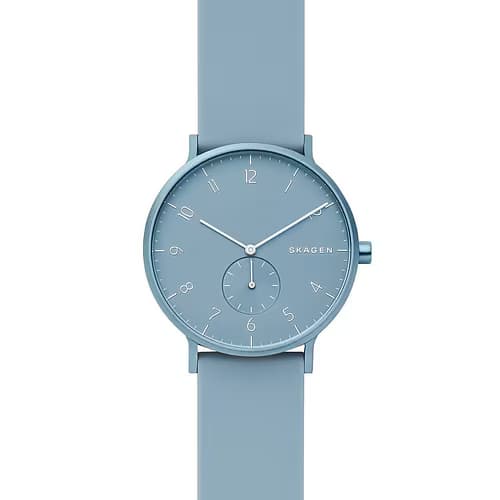 Skagen Montre Analogique Mixte Skagen Silicone Bleu SKW6509 - Cleor