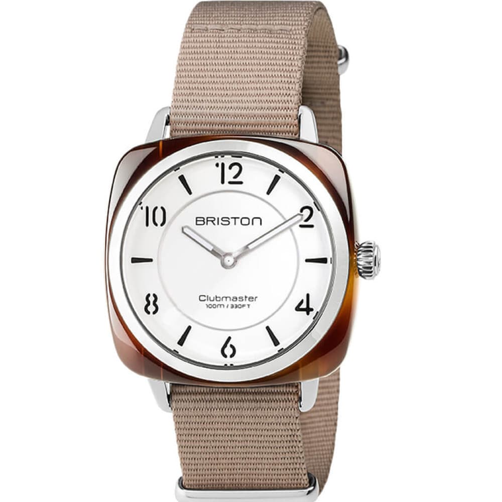 Briston Montre Briston Collection Clubmaster Chic en Nato Nylon Taupe