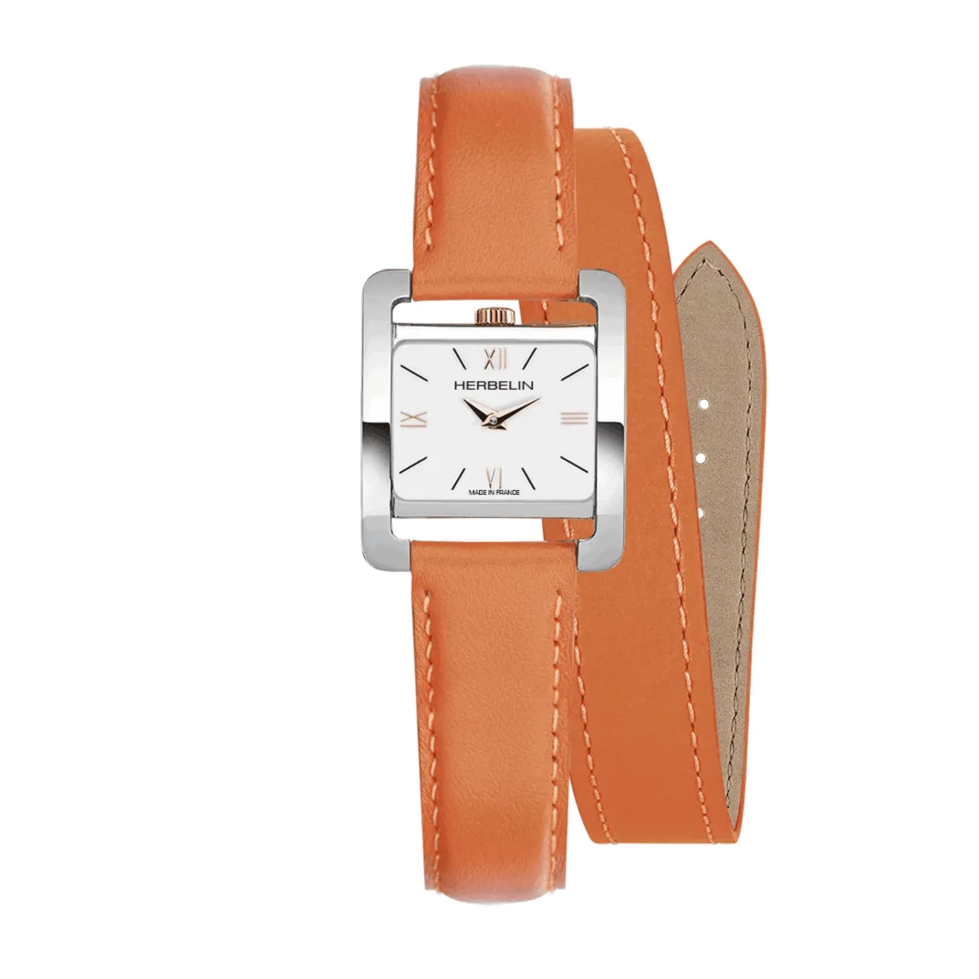 Michel Herbelin Ve Avenue – Bracelet Double – Acier & Orange