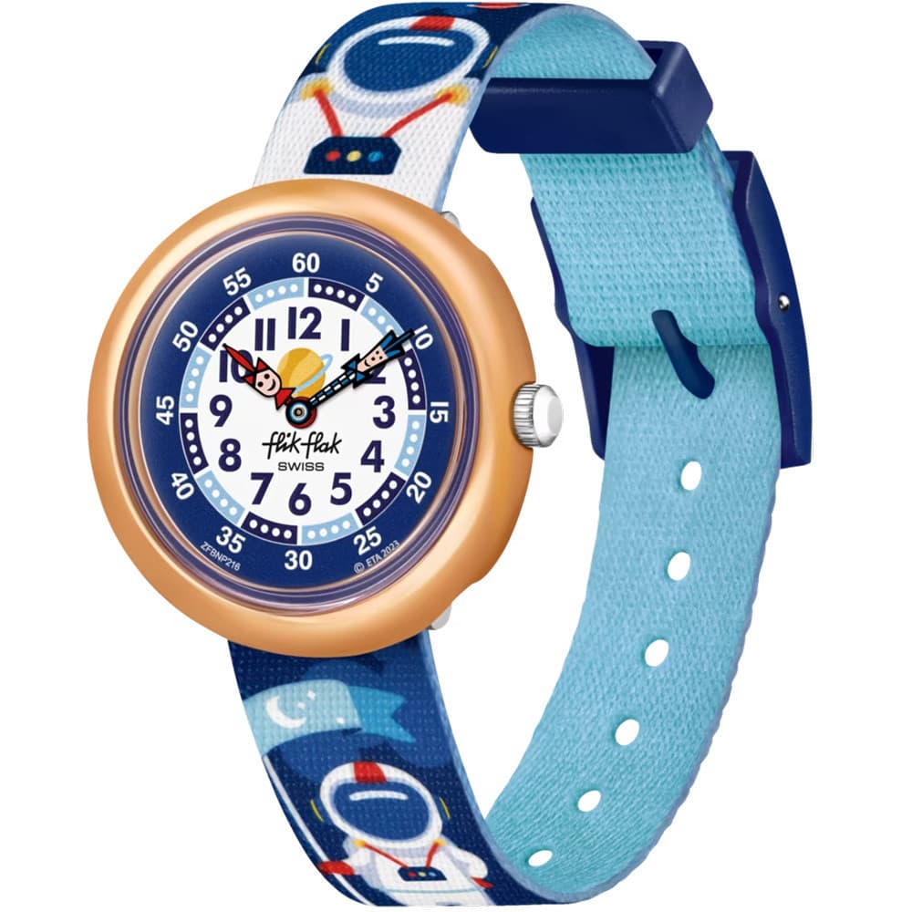 Flik Flak Montre Flik Flak Collection Astrodreams en Biosource Bleu