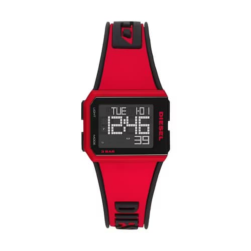Diesel Montre Homme DIESEL en Silicone Rouge