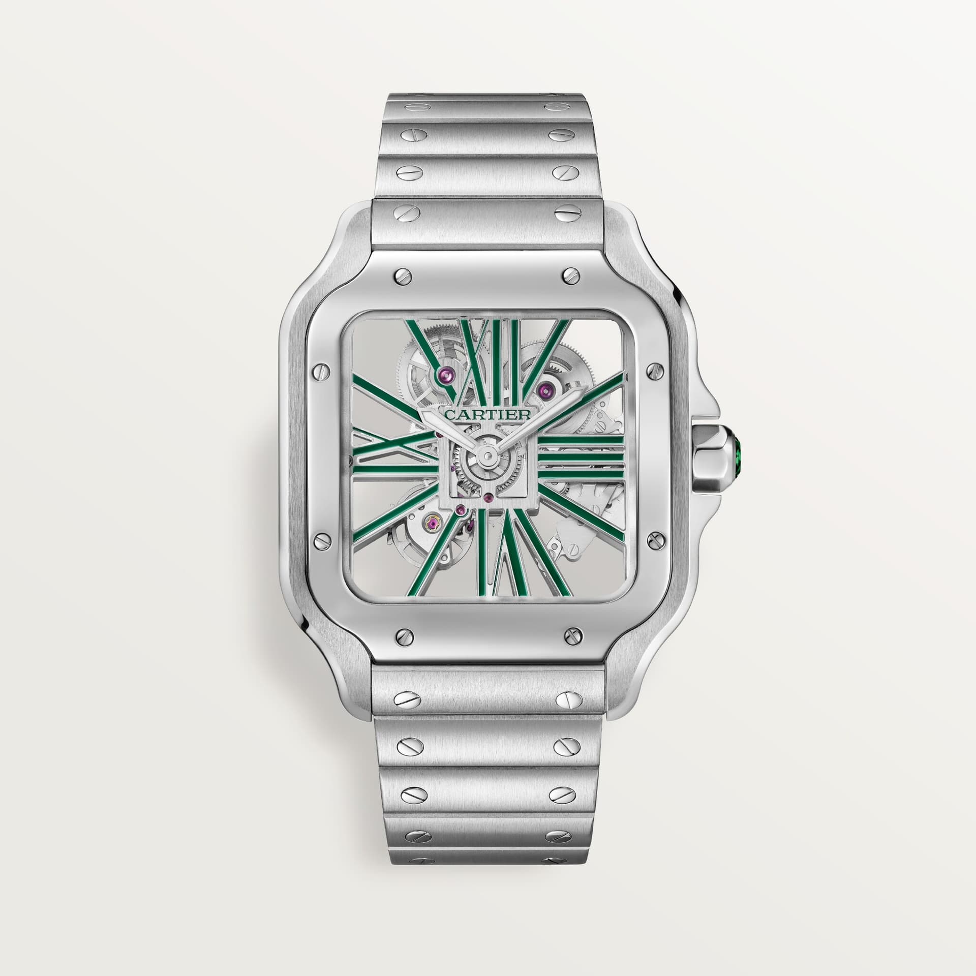 Cartier Santos Squelette — cadran vert