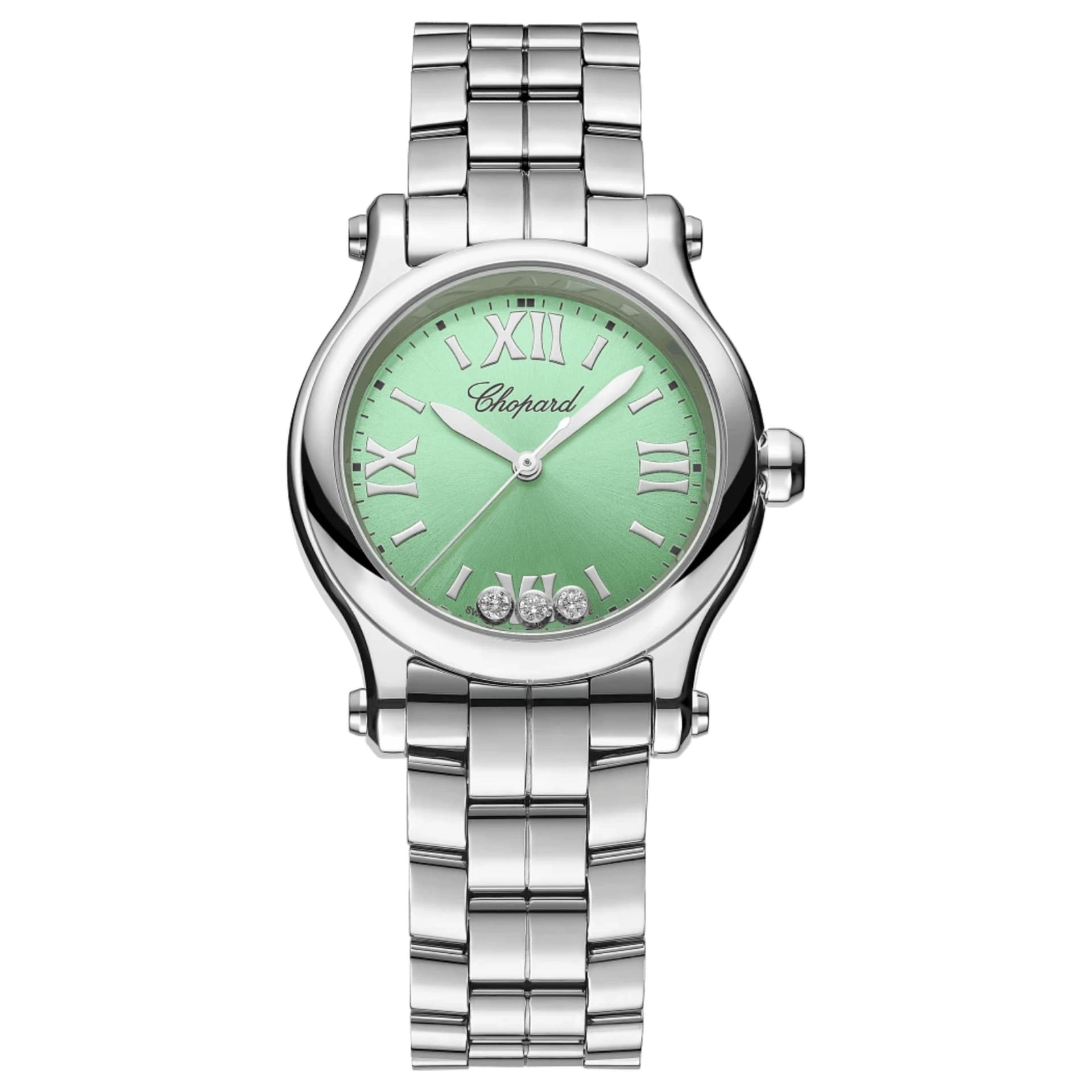 Chopard Montre Chopard Happy Sport quartz cadran vert bracelet acier 30 mm