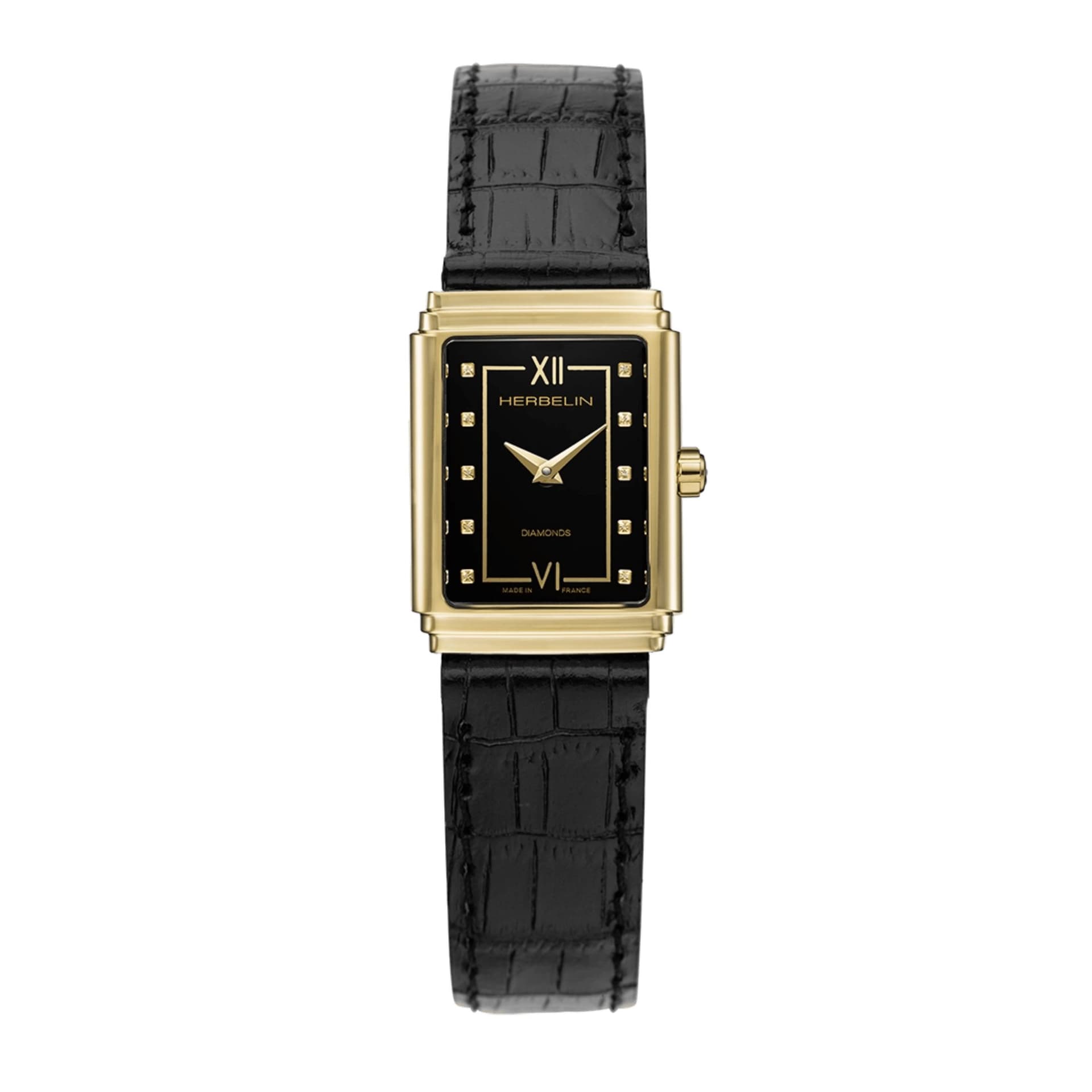 Michel Herbelin Montre Michel Herbelin Art Déco 1925 Acier PVD Doré - 17577P84