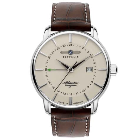 Zeppelin Montre Zeppelin Atlantic Timezone Quartz Cadran Beige - 84425