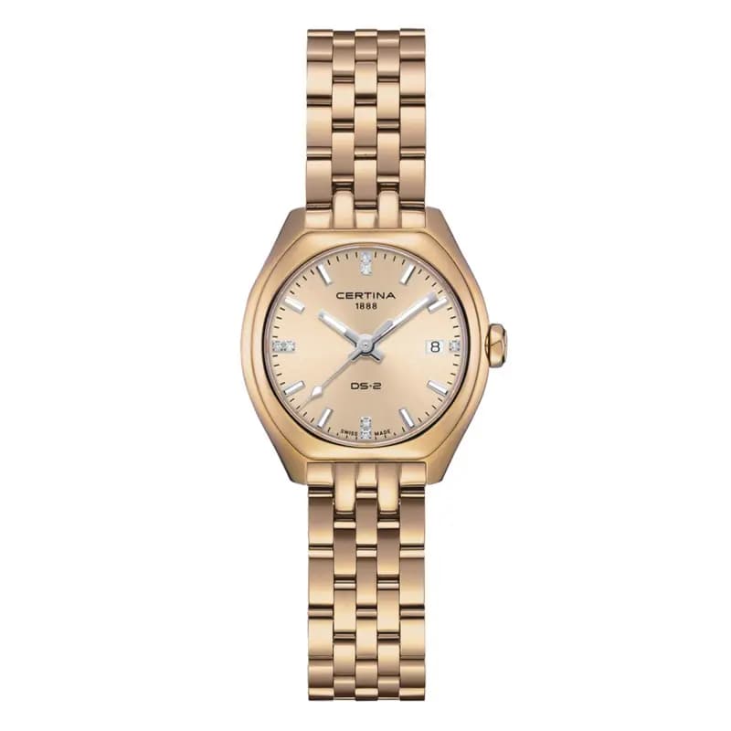 Certina Montre Certina DS-2 Lady Cadran Champagne Bracelet Acier inoxydable PVD