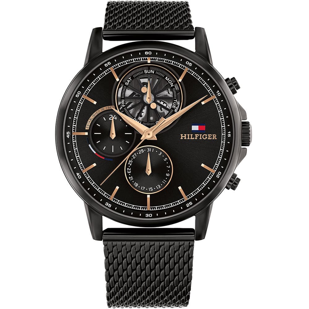 Tommy Hilfiger Montre Tommy Hilfiger en Acier et PVD Noir