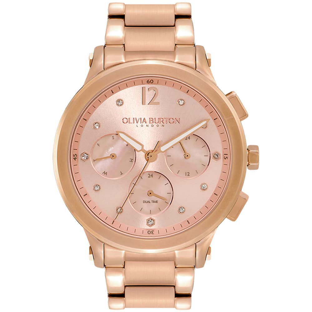 Olivia Burton Montre Olivia Burton Collection Sports Luxe - Multifunction en Acier et PVD Doré Rose