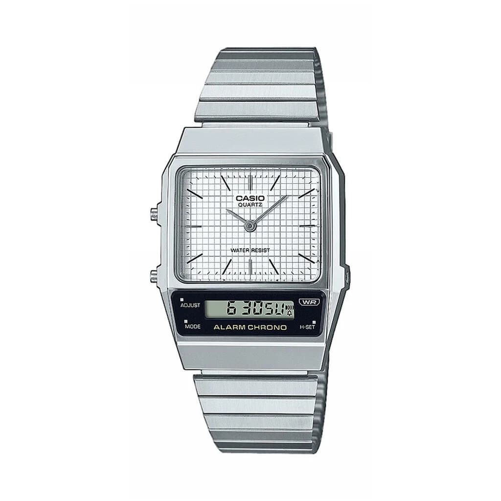 Casio Vintage Edgy AQ-800E — cadran blanc