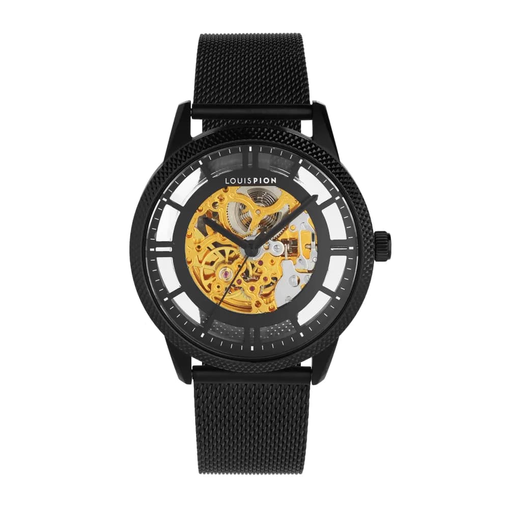 Louis Pion Montre automatique Homme Achille Doré, Transparent