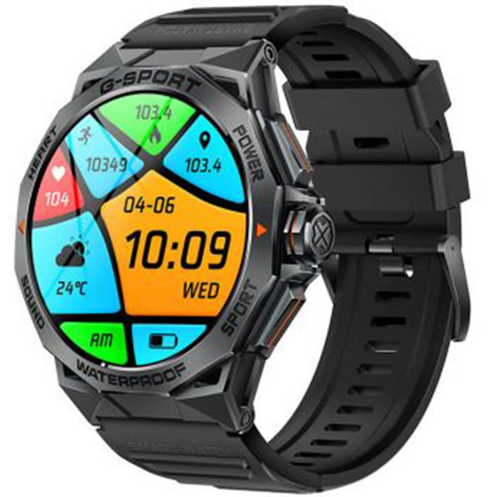 Smarty Montre Connectée Smarty Collection Outdoor Amoled en Silicone Noir
