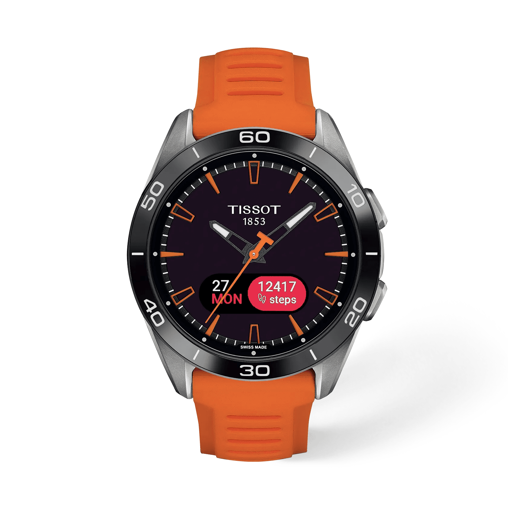 Tissot Montre Tissot T-Touch Connect Sport Solar Titane bracelet silicone orange 43 mm