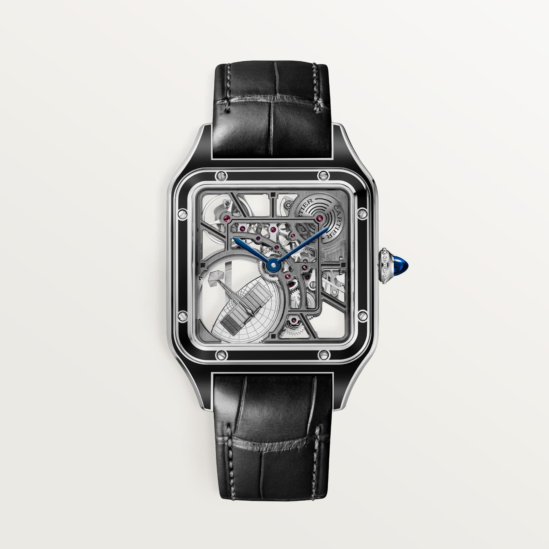 Cartier Santos-Dumont Squelette — cadran noir