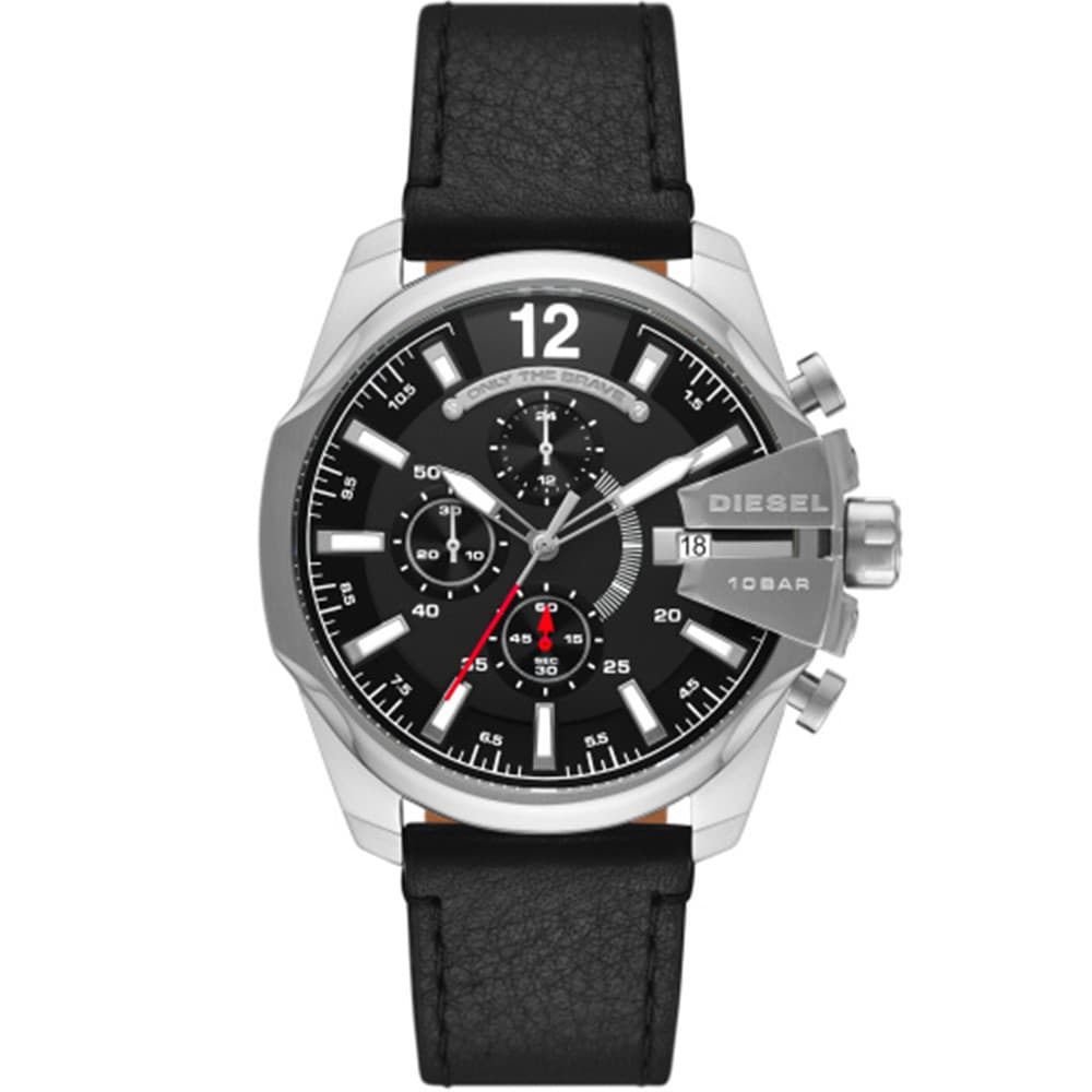 Diesel Montre Diesel en Cuir Noir