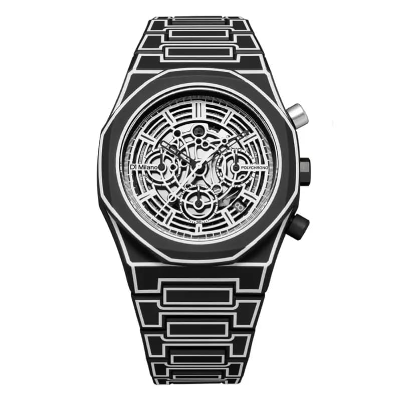 D1 Milano Montre Polychrono Black Sketch PHBJ14