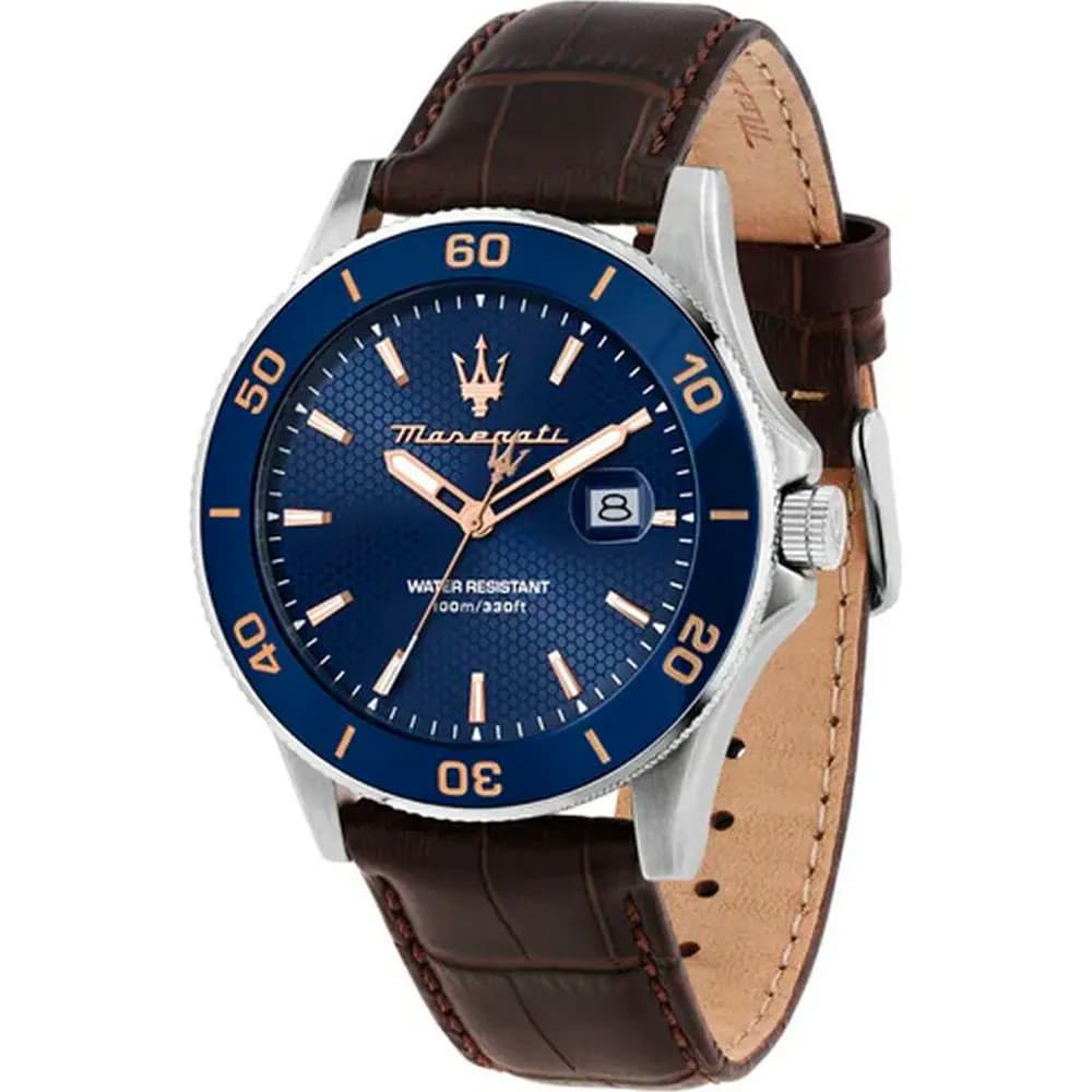 Maserati Montre Maserati Collection Competizione en Cuir Marron