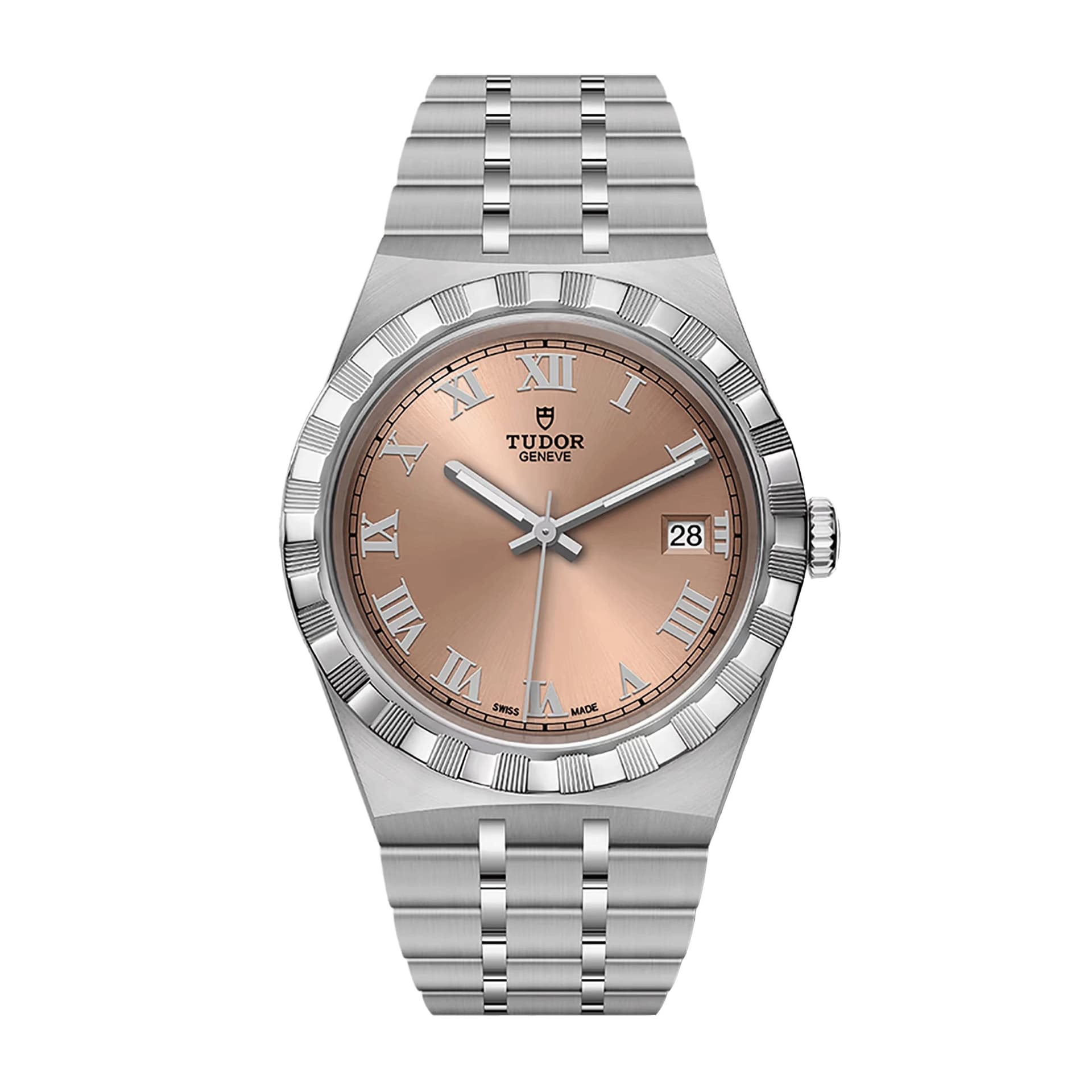 Tudor Montre Tudor Royal automatique cadran saumon bracelet acier 38 mm