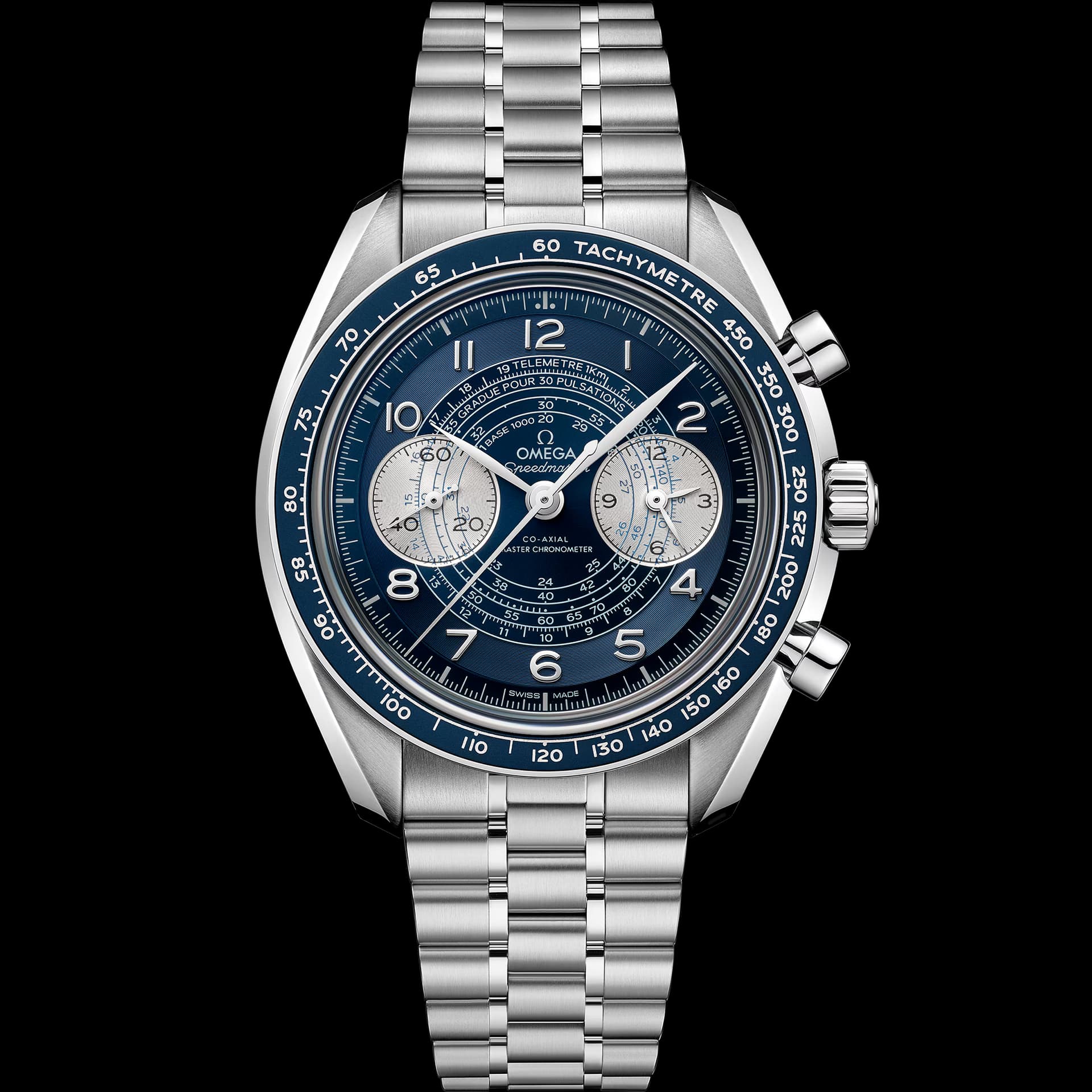 Omega Speedmaster 43 mm, acier sur acier