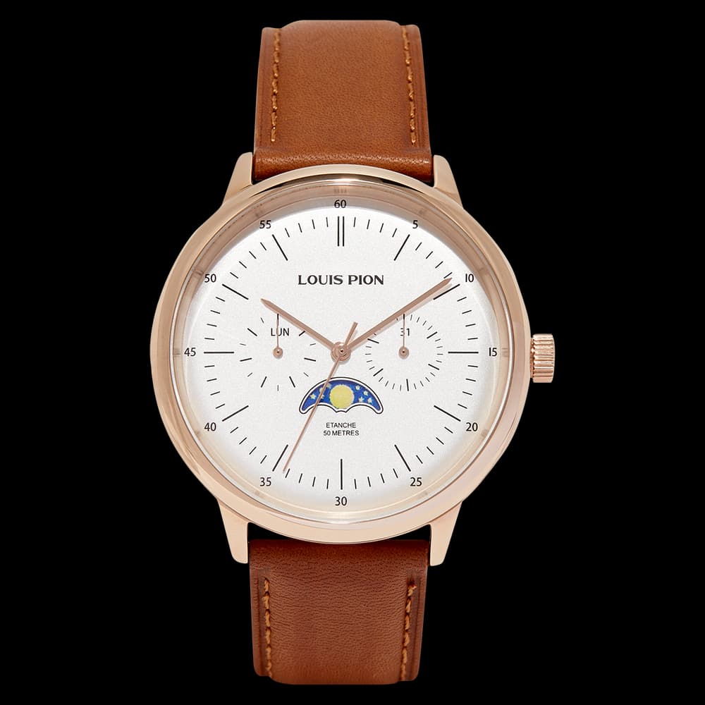 Louis Pion Montre quartz Homme Axel Blanc
