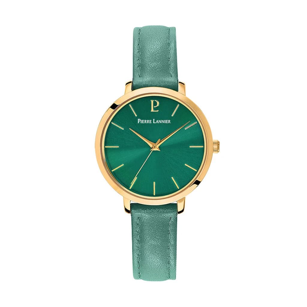 Pierre Lannier Montre Pierre Lannier Collection Chouquette en Cuir Vert