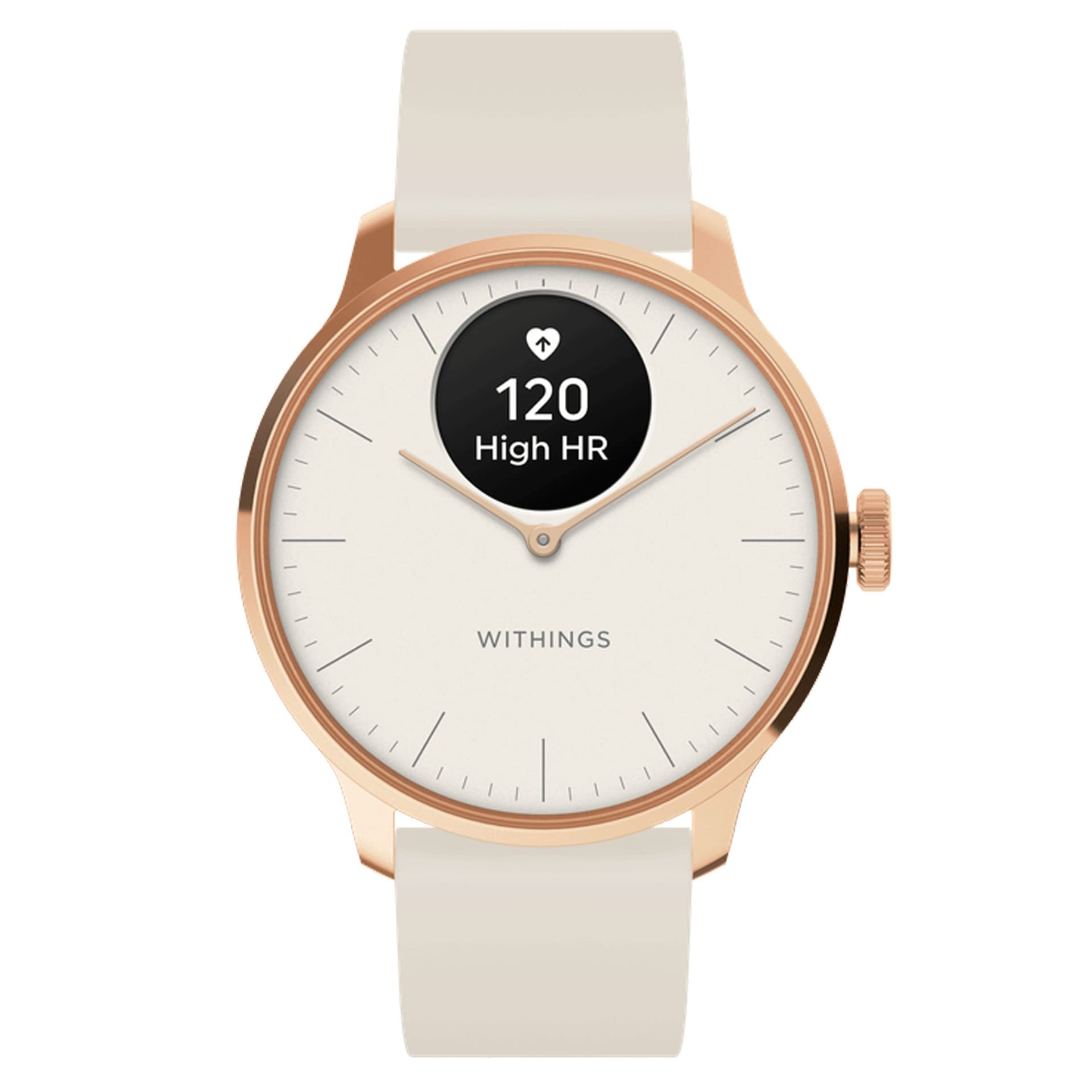 Withings Montre connectée Withings ScanWatch Light cadran sable bracelet silicone sable 37 mm