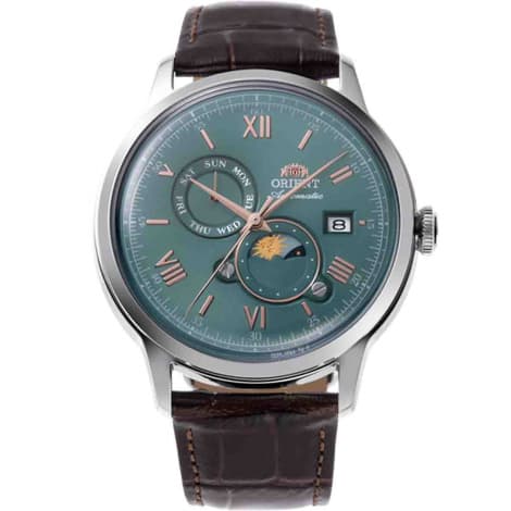 Orient Montre Orient Bambino Sun & Moon Automatique - 40,5 mm- Cadran Vert - RA-AK0805E