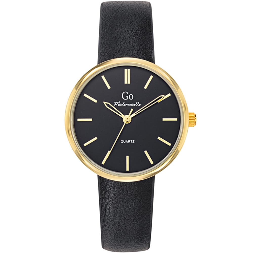 GO Mademoiselle Montre GO Mademoiselle en Cuir Noir