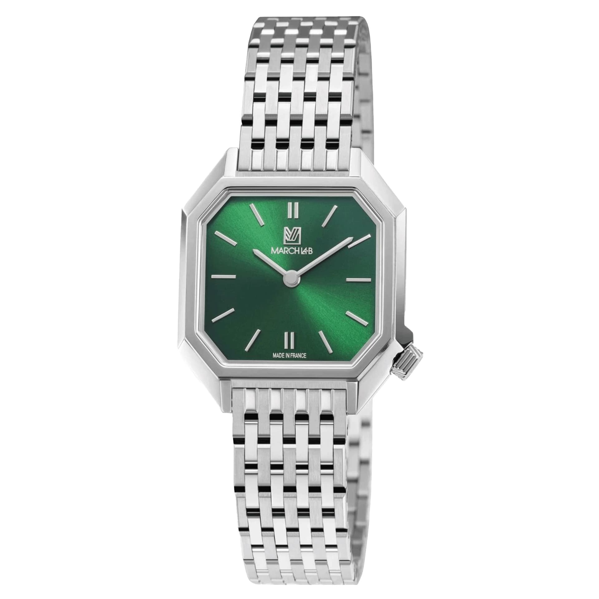 March LA.B Montre March LA.B Milady Mansart Electrique Forest Acier poli-brossé 9 maillons