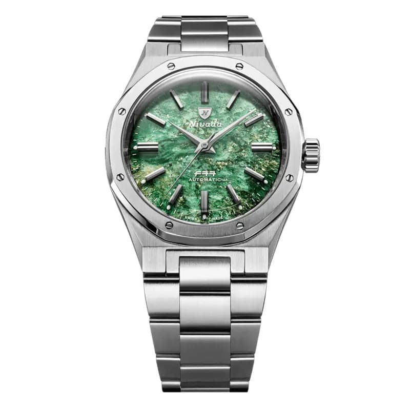 Nivada Grenchen Montre F77 MKII SST Green Aventurine