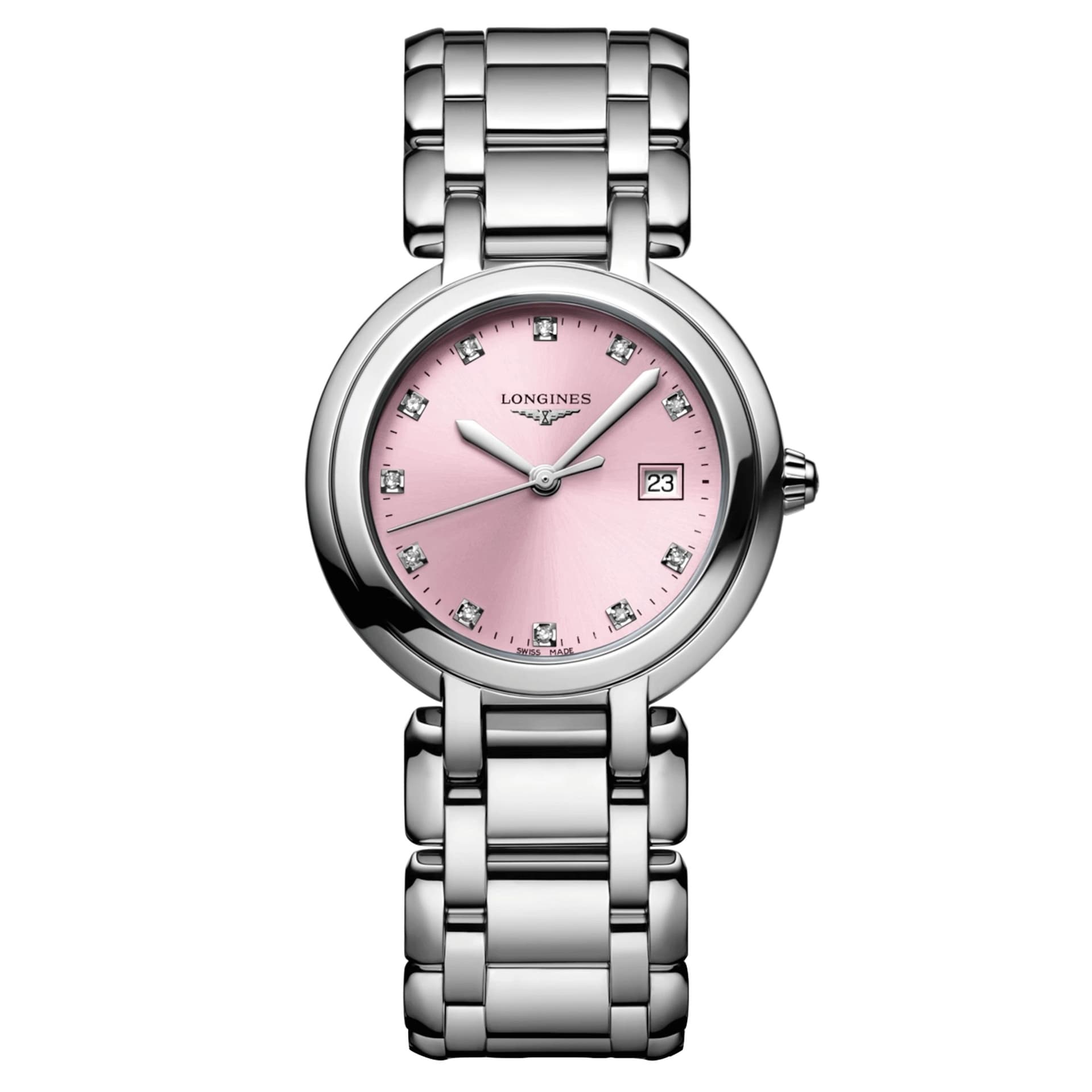 Longines Montre Longines Longines primaluna 30 mm Quartz Cadran Rose "soleil" Bracelet Acier