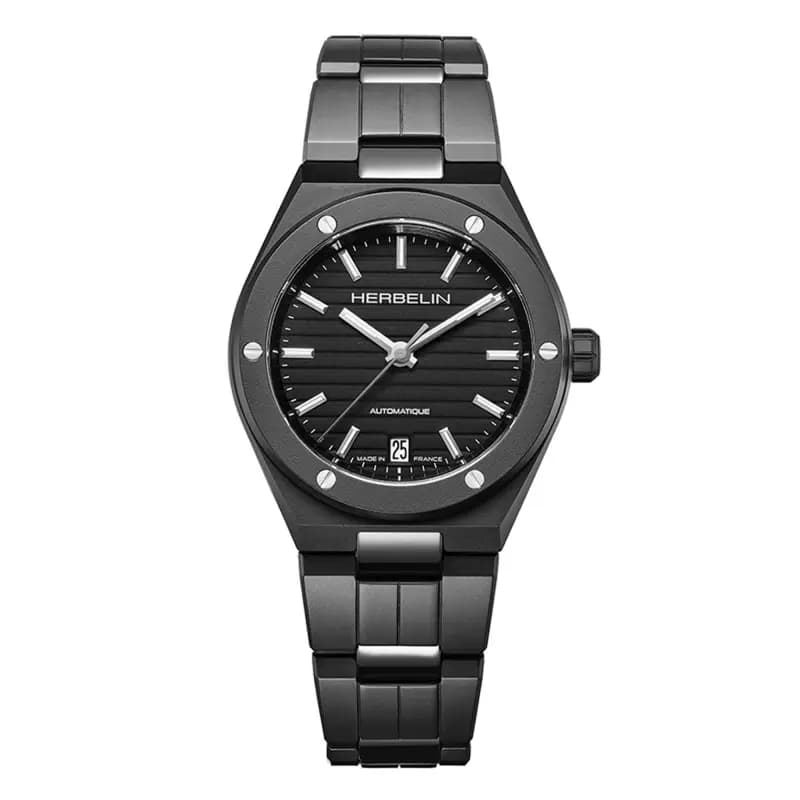 Michel Herbelin Montre Cap Camarat Auto Céramique Noir Mat 1545BCRN14M