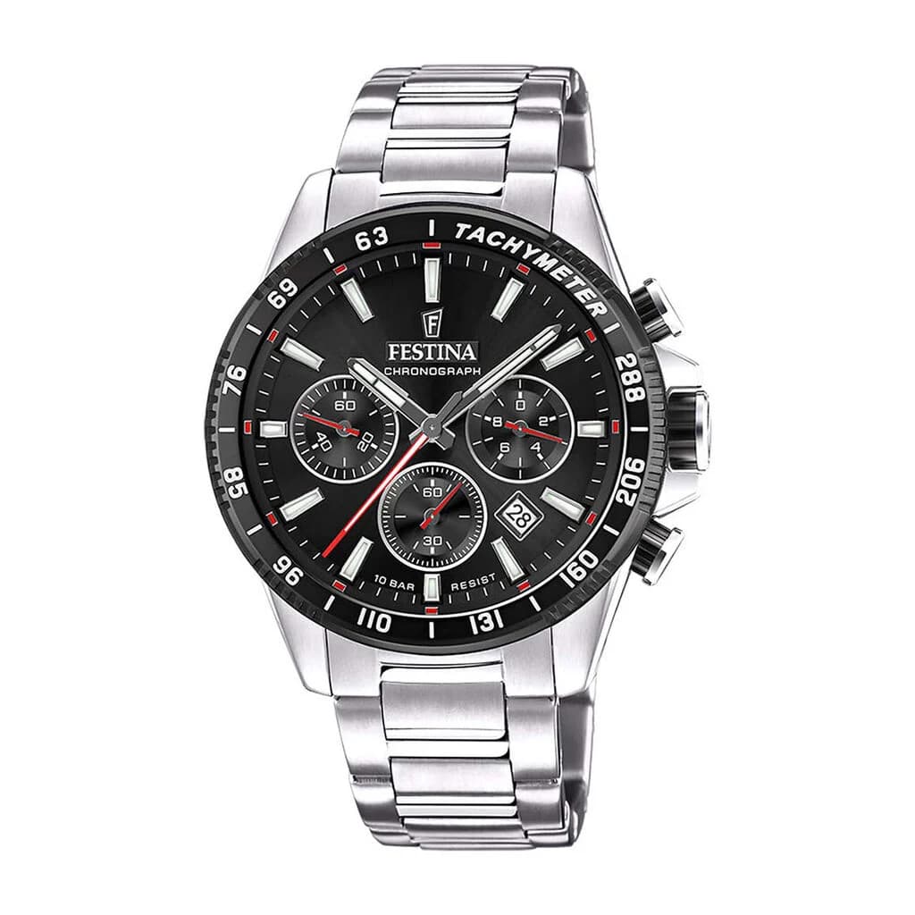Festina Montre Festina Collection Timeless Chronograph en Acier Argenté