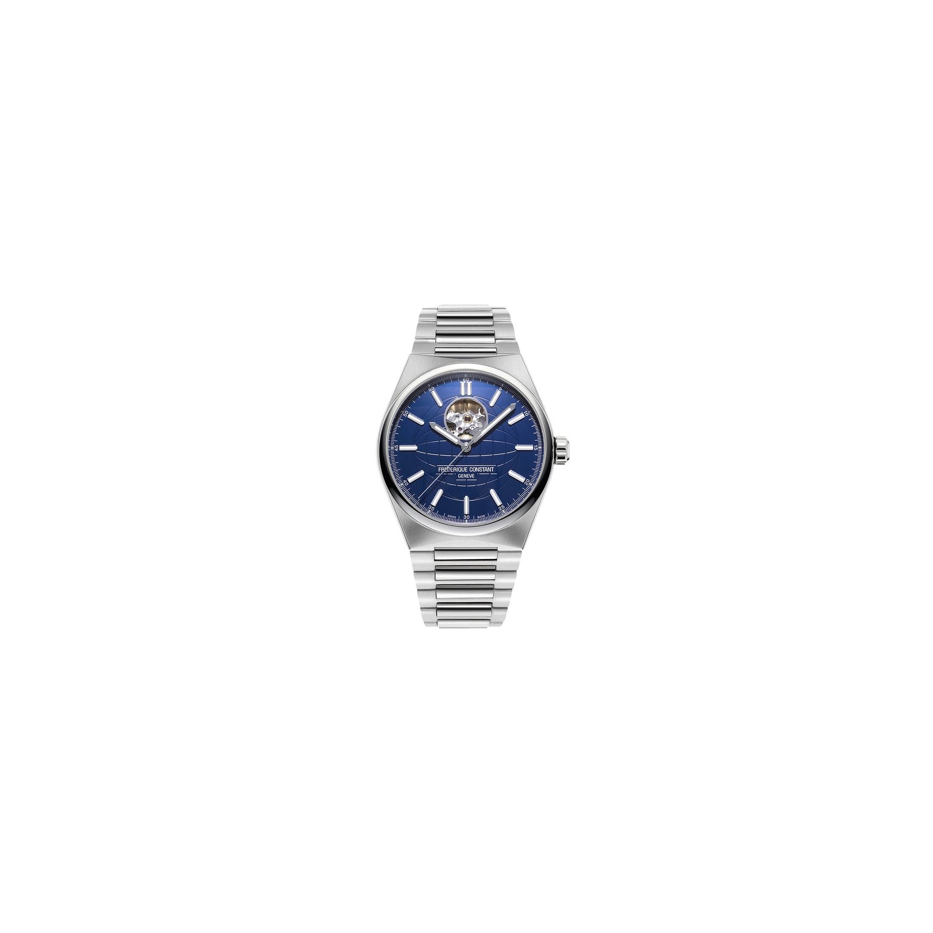 Frédérique Constant Montre Frédérique Constant Highlife automatique cœur battant cadran bleu bracelet acier 41 mm