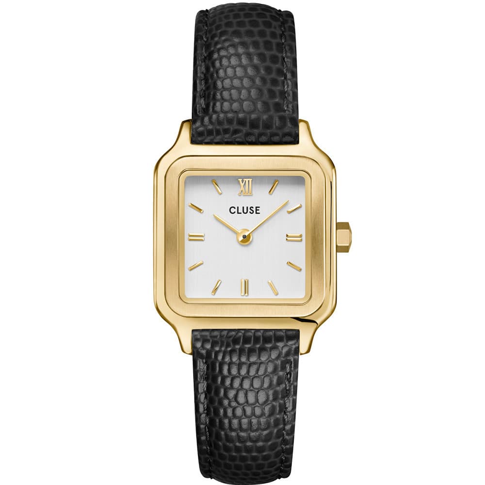 Cluse Montre Cluse Collection Gracieuse Petite Leather en Cuir Noir