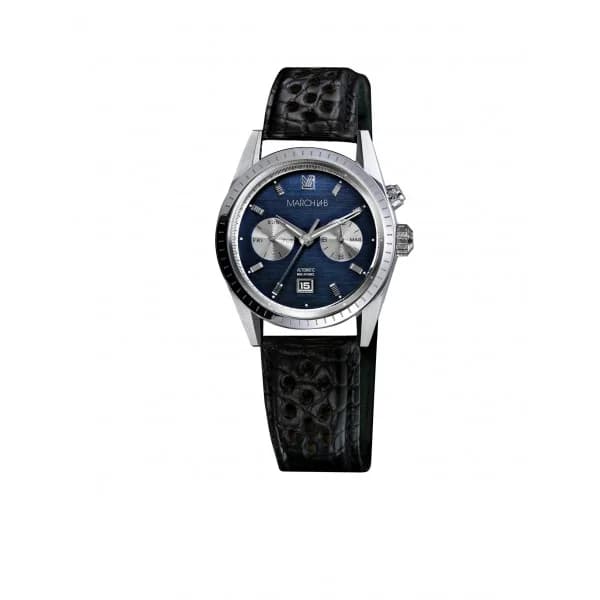 March LA.B Montre MARCH LA.B Agenda Supra Automatique Cadran Navy Bracelet Alligator