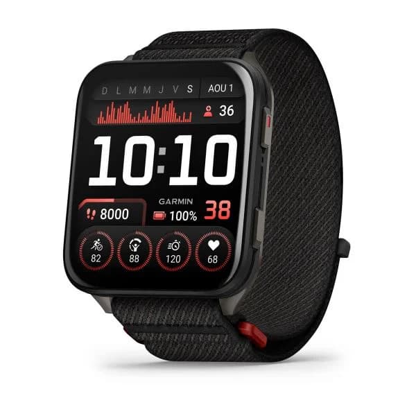 Garmin Montre Garmin Venu X1 Noir Titane Gray Braceley Nylon Noir