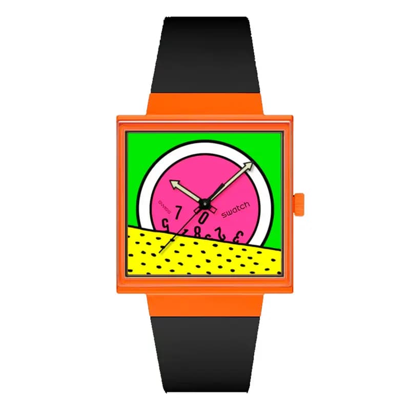 Swatch Break Time — boîtier carré