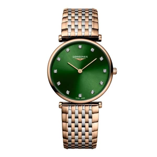 Longines Montre Longines la grande classique de longines 29 mm Quartz Cadran Vert soleillé Bracelet Acier